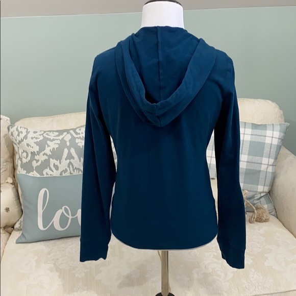 NY & Co Teal Zip Up Hoodie - Picture 5 of 6